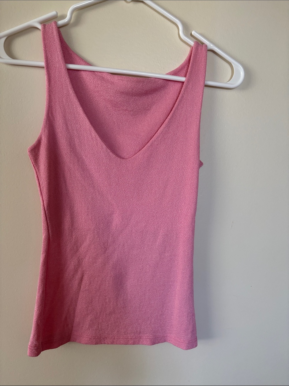 Michael Stars Pink Slim-Strap Ribbed Camisole